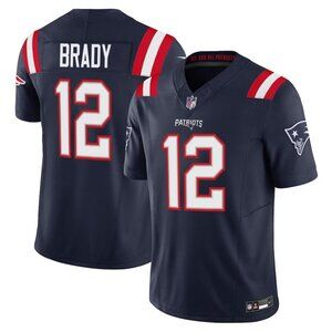 Adult Mens or Youths Select Tom Brady Navy Stitched Vapor Jersey